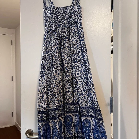 J. Crew Square Neck Midi Dress Bandana Block Print - Picture 7 of 9